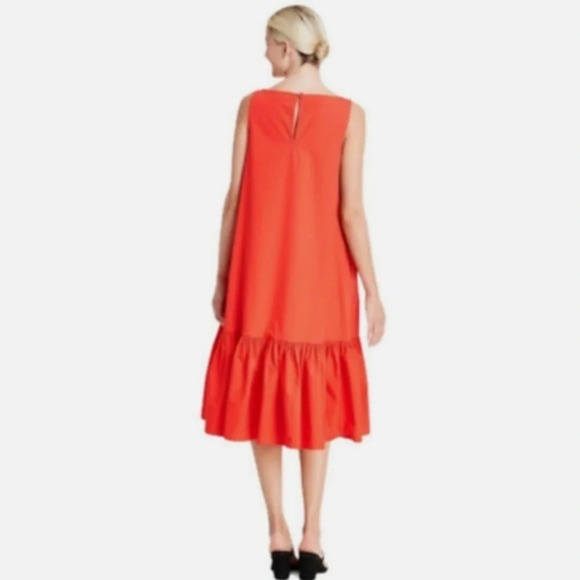 Christopher John Rodgers + Target Poplin Ruffled Hem Midi Dress - Picture 3 of 3